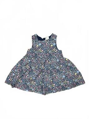 H&M Navy Floral Sleeveless Flared Dress Size 6-9 Months